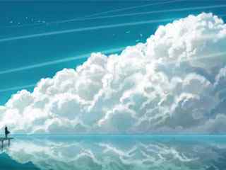 矢量云朵风景壁纸