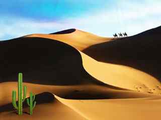 矢量沙漠风景壁纸
