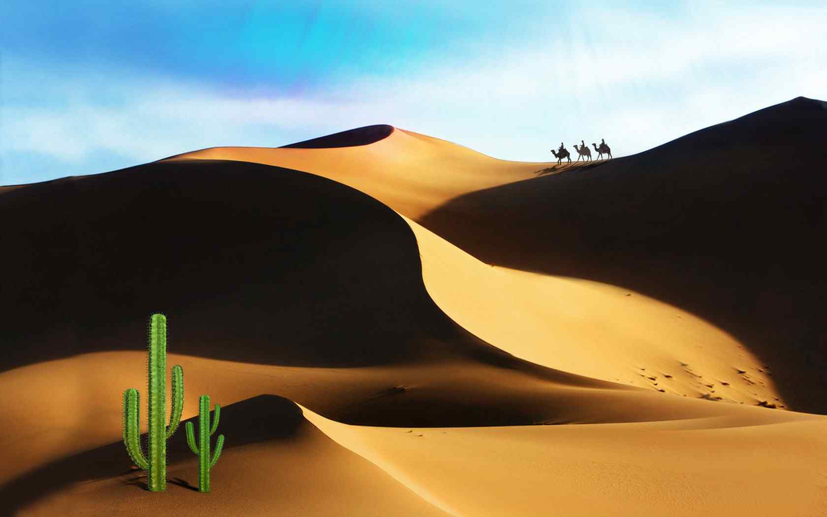 矢量沙漠风景壁纸